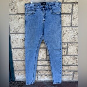 Skinny Fit Blue Denim Jeans Size 30 Stretch
